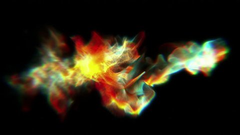 Beautiful abstract comet. 3D animation in 4K.