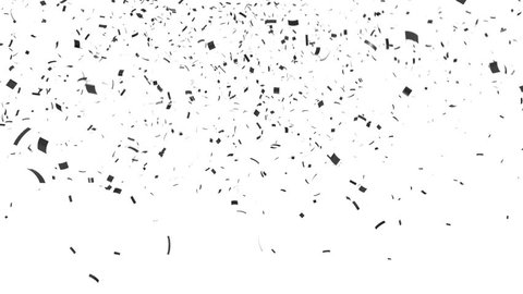 Black Confetti Explotion With Alpha Matte
