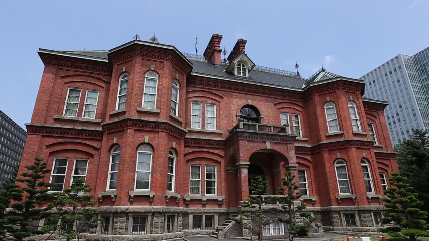 The Former Hokkaido Government Office (also known as red brick office) in Sapporo, Japan. This building was used for approximately 80 years until the new government office currently in use was built.