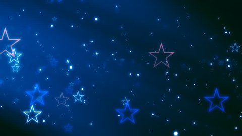 Retro Stars On Blue Night Sky Stock Footage Video (100% Royalty-free ...