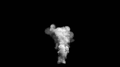 high-detailed 4K blowing steam or smoke isolated on black background with alpha (Hd, 3840 X 2160, ready for compositing, isolated on black)