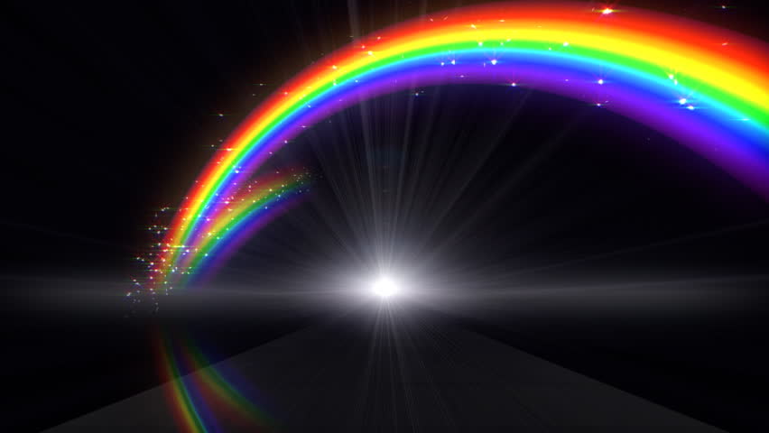 rainbow black background Stock Footage Video (100% Royalty-free) 686971