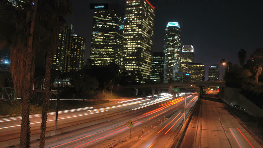 This is a downtown Los Angeles freeway timelapse shot.  Cool blur of lights.