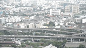 view point of expressway in Bangkok Thailand