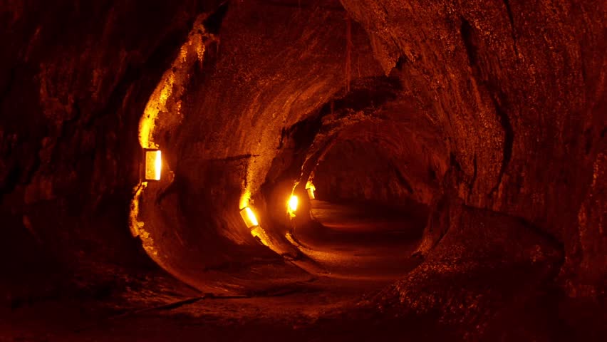 Volcanoes National Park, Hawaii - May, 2014 - Close up of the Thurston Lava Tube.