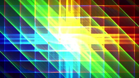 Prismatic grid star abstract background loop, rgb, red green blue 3 shimmer
Weird and abstract. Seamlessly looping and easy to tint or modify. Vídeo Stock