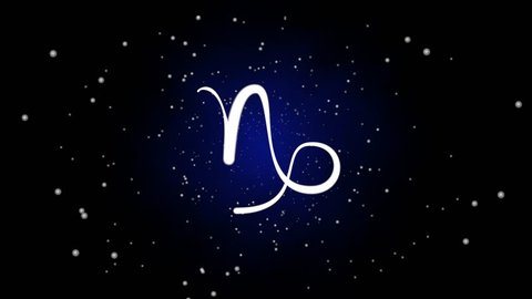 Capricorn Sign Zodiac Animation Moving Space Stock Footage Video (100% ...