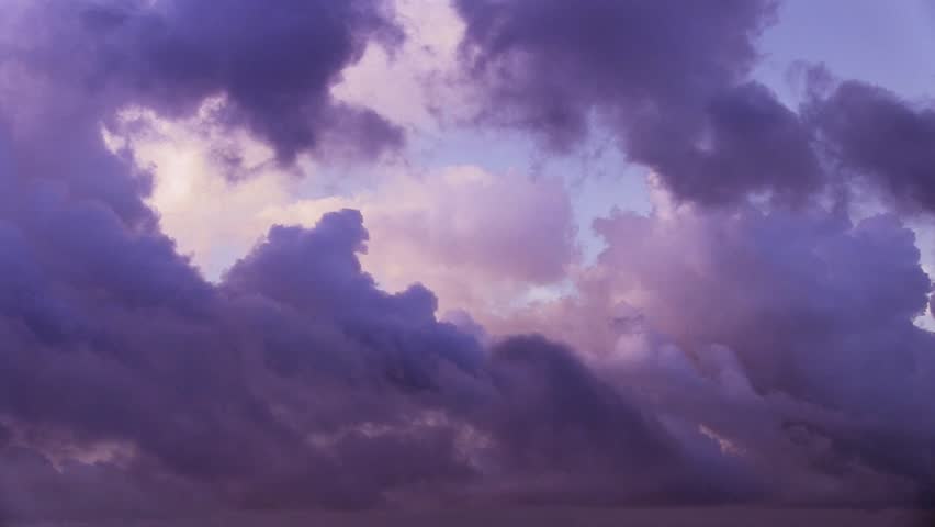 Dark Pink Purple Clouds Leaving Stock Footage Video (100% ...