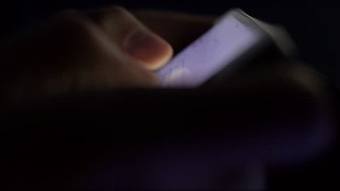 Smart phone typing at night