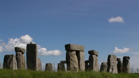 time lapse of the iconic and world famous stone henge monolithic site in wiltshire, england
