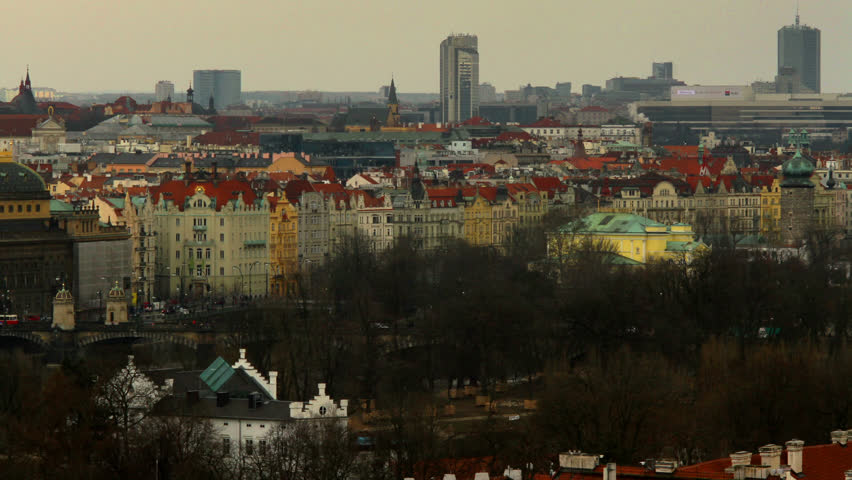 Timelapse of Prague Cityscape, in Prague, Czech Republic