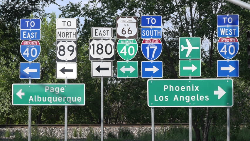 Highway Road Signs To Different Stock Footage Video 100 Royalty Free Shutterstock