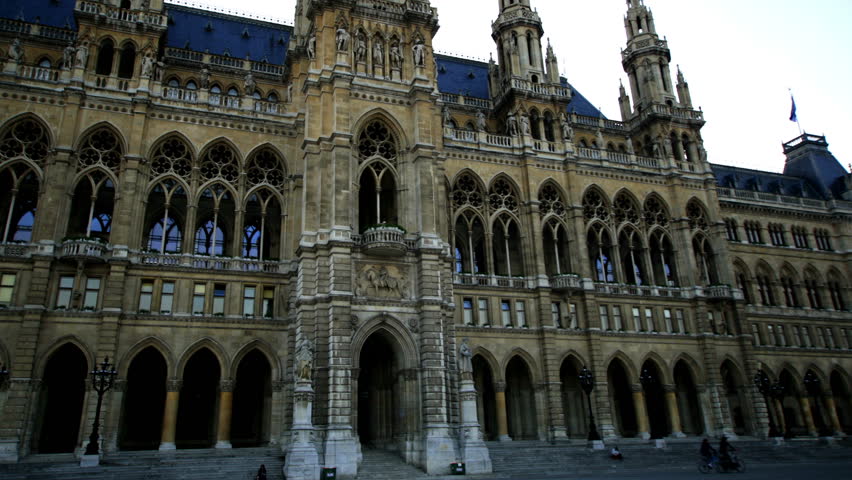 VIENNA, AUSTRIA, APRIL 2013 Rathaus, the City Hall in Vieanna, Austria.