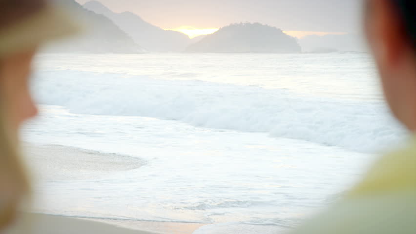 Couple looking out over the ocean