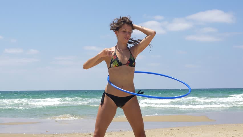 Erotic girl hula hoop