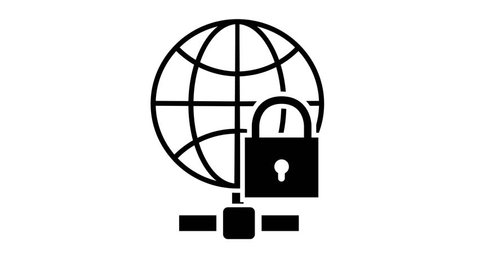 Information technology security business animated icons set of computer network mobile date firewall antivirus protection available in 4k UHD FullHD and HD 3d video animation footage