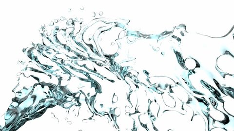 Fresh Splash 3d Animated Liquid Splashing Stock Footage Video (100% 