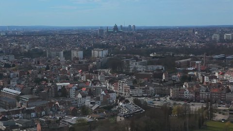Aerial view - Brussels City, Belgium.