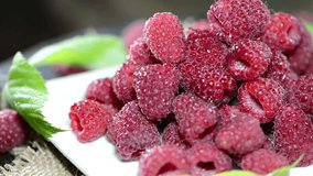 Portion of Raspberries (loopable)