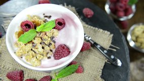 Homemade Raspberry Yogurt (not loopable)
