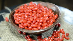 Portion of Goji Berries (not loopable full HD video file)