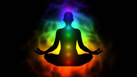 Human aura, chakra, enlightenment of mind in meditation