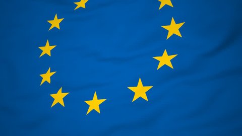 High-definition abstract 3d render Flag of EU, HD 1080p