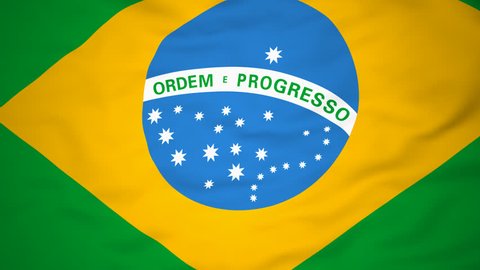 High-definition abstract 3d render Flag of Brazil, HD 1080p