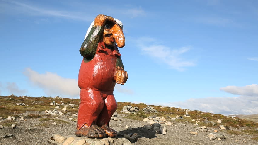 Troll figure in mountain scenery Norway