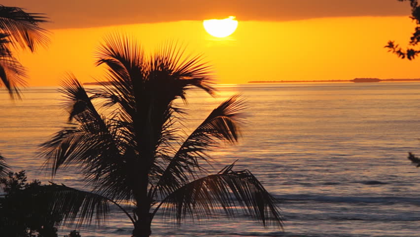 Tropical Sunset over Gulf of Mexico in the Florida Keys. Time lapse sped up 32 times normal speed.