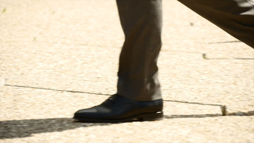 man walking shoes