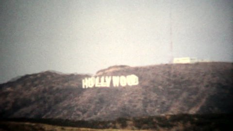 Hollywood sign taken with vintage filter 1080p 8-1-14, Hollywood, California