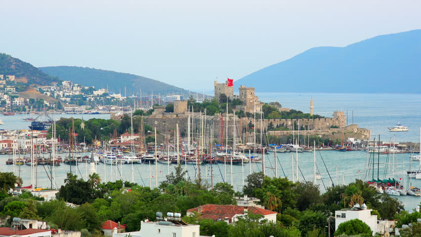Bodrum, famous holiday destination in turkey, timelapse, 4K