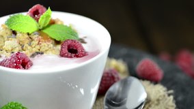 Homemade Raspberry Yogurt (not loopable)