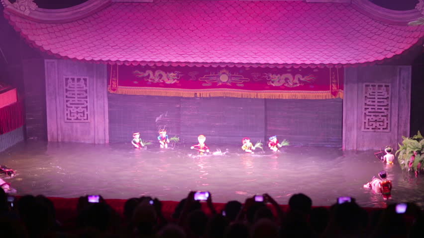 water puppet show, hanoi, vietnam,
