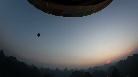 Hot air ballooning in Yangshuo, China