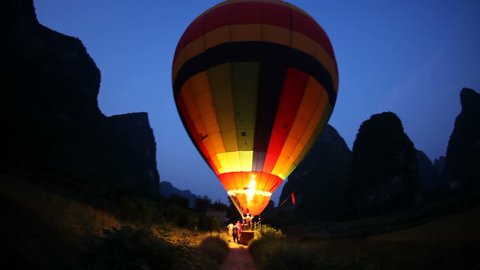 Hot air ballooning in Yangshuo, China