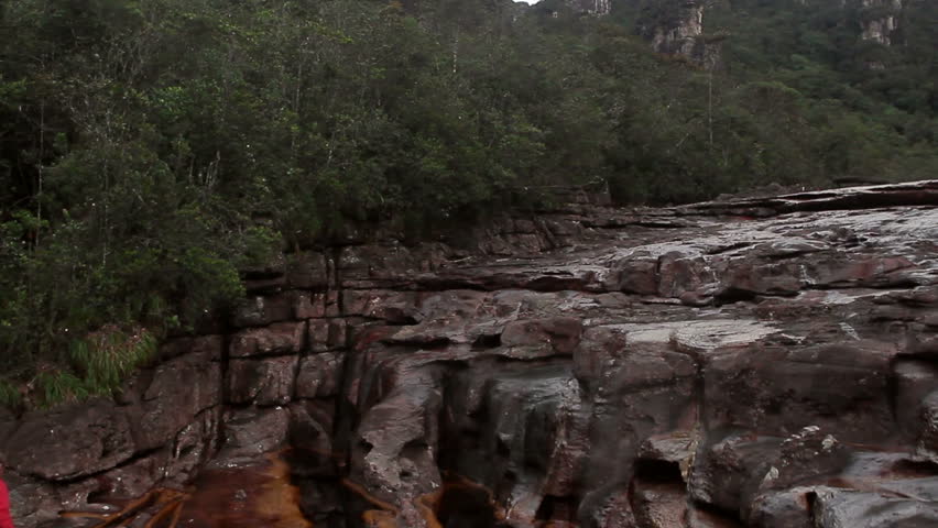 River falls down the stream