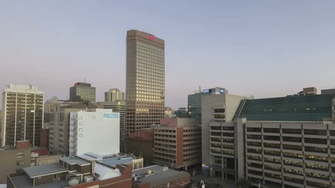 ADELAIDE, AUSTRALIA - MAR 2009: Time lapse of a sunset in the city on 19th, March 2009 in Adelaide, Australia