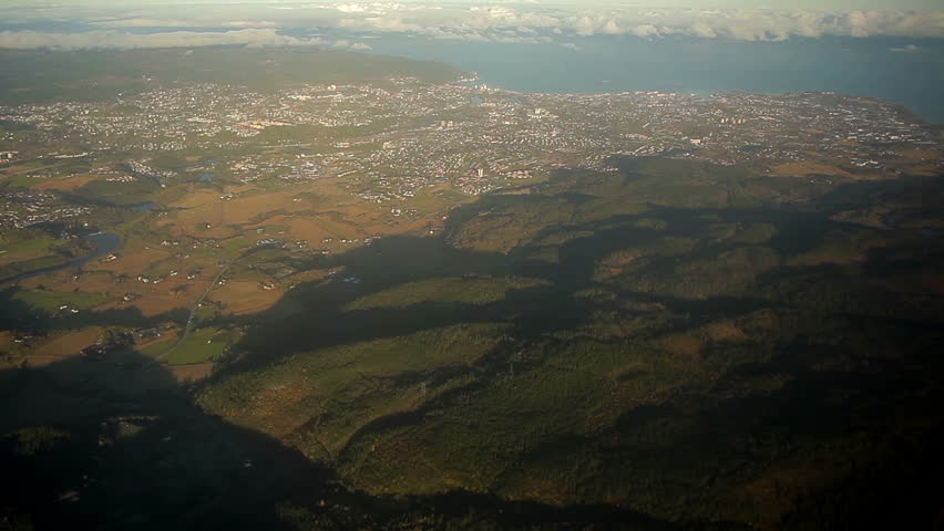 Aerial View over Trondheim, Norway.