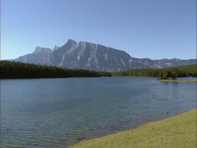 Two Jack Lake and Mount Rundle, autumn. Banff National Park, Alberta Canada.