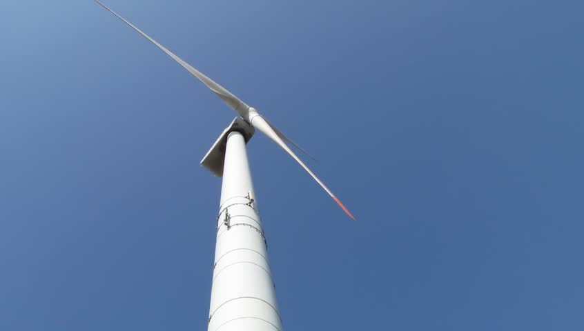 Wind Turbine with blue sky