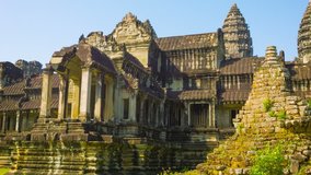Video 1080p - Details of Angkor Wat temple. Cambodia