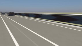 Animation of a car racing 3D