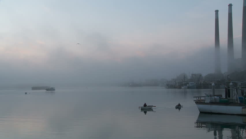 Rowboat at dusk
