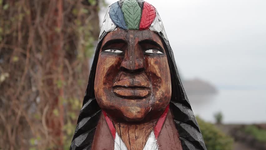 Mapuche carved Wood