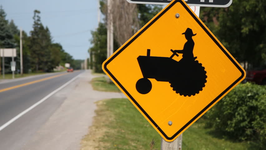 tractor sign rural area prince edward Stock Footage Video (100% Royalty ...