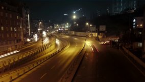 Timelapse video of traffic at istanbul night 