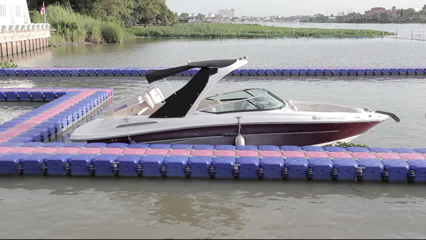 Luxury private yachts on river, Thailand