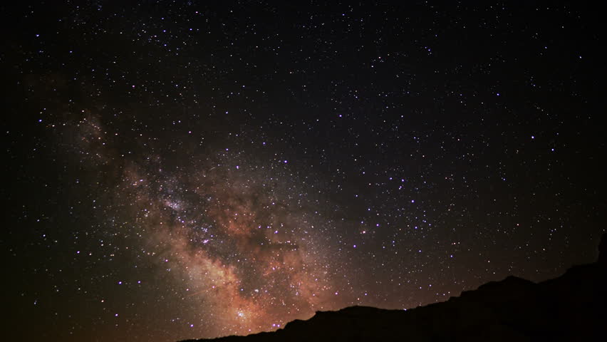Milky Way Galaxy 02 Timelapse Red Rock Canyon California USA